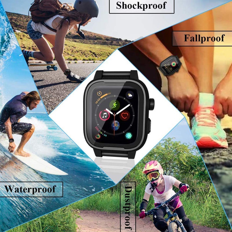 YOGRE Apple Watch 44mm Case Series 6/5/4/SE, Waterproof Protective Case with Built-in Screen Protector, Dustproof Shockproof Case for iWatch Series 6/5/4/SE - Image 5